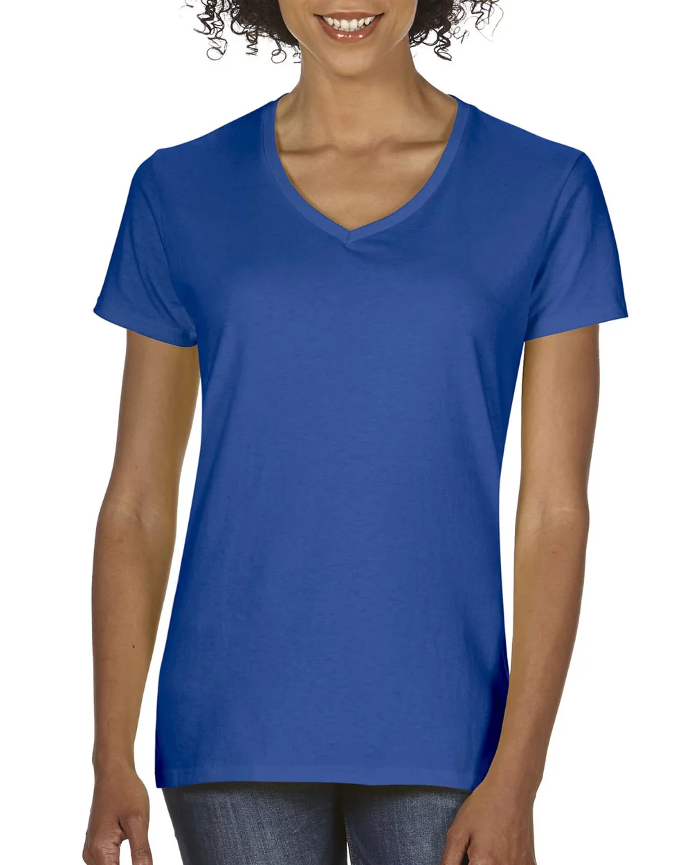 T-shirt col V en coton épais Gildan®