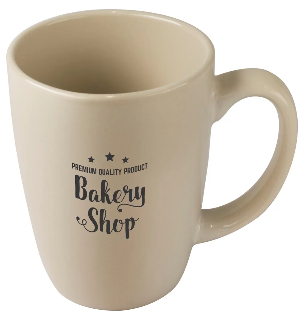 Mug en céramique vitrifiée de couleur naturelle de 12 oz de Dover