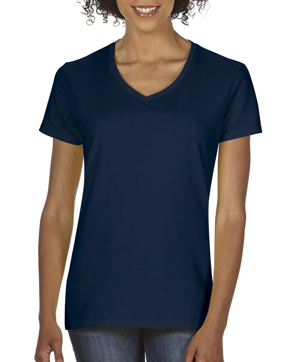 T-shirt col V en coton épais Gildan®