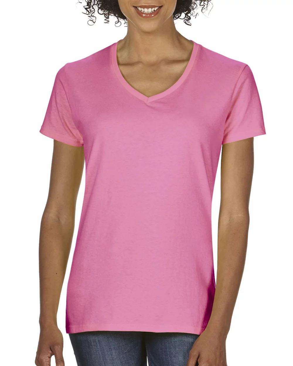 T-shirt col V en coton épais Gildan®