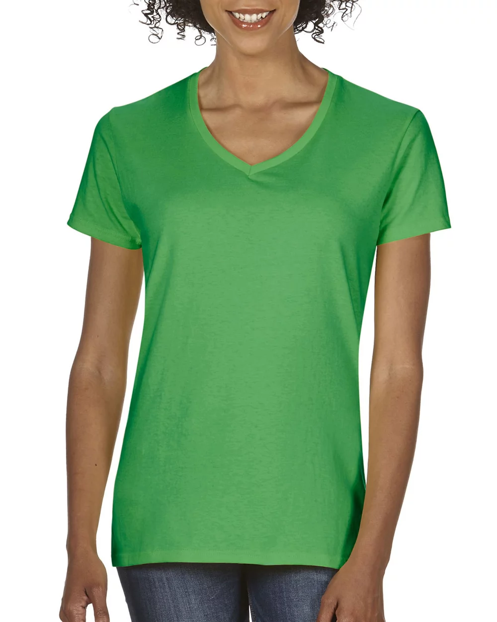 T-shirt col V en coton épais Gildan®