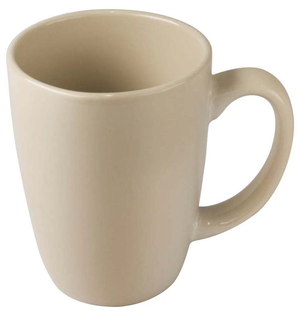Mug en céramique vitrifiée de couleur naturelle de 12 oz de Dover