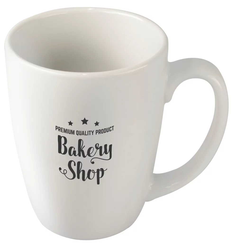 Mug en porcelaine vitrifiée blanche de 12 oz de Dover