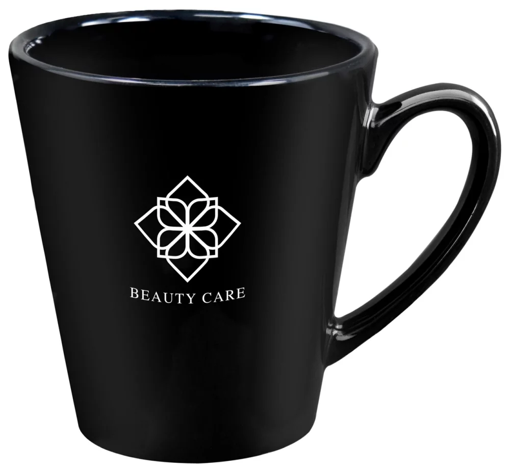 Petit café tasse noire de 12 oz