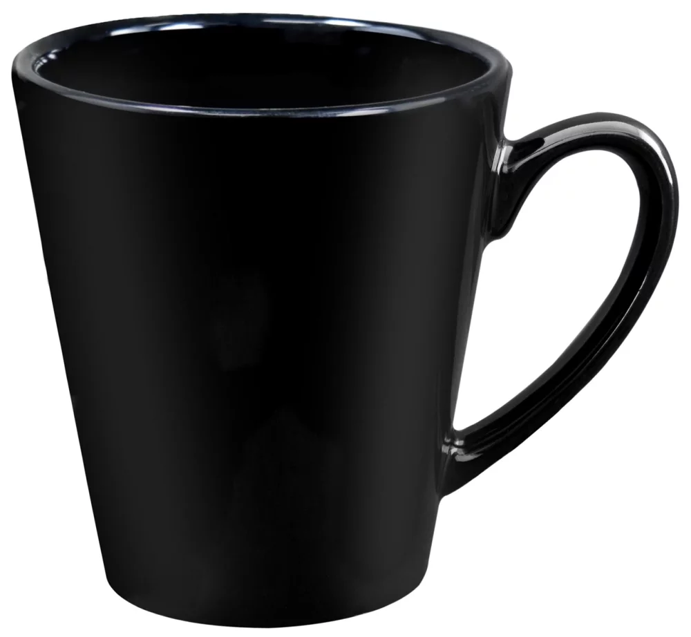 Petit café tasse noire de 12 oz