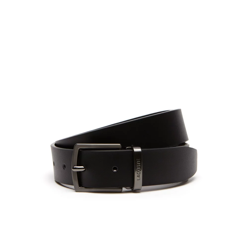 Lacoste Men's Reversible Leather Belt and two buckles gift set
