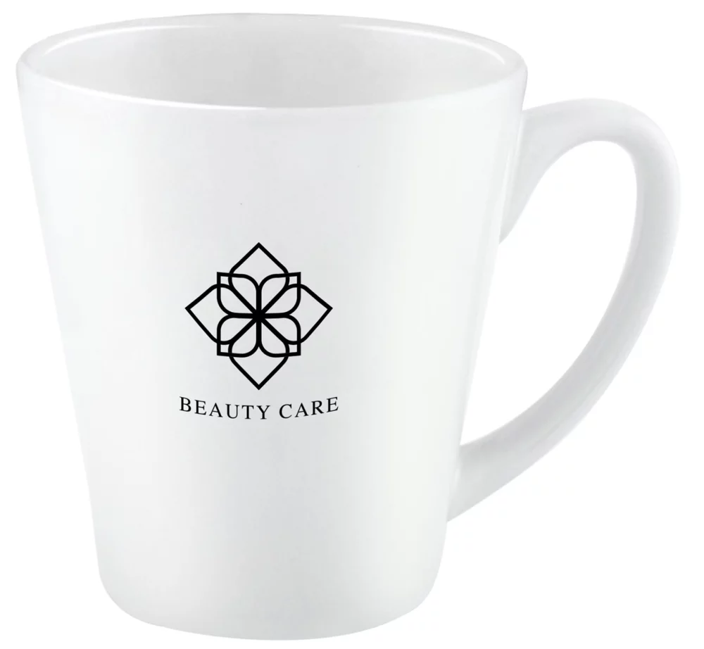 Petit café tasse blanche de 12 oz