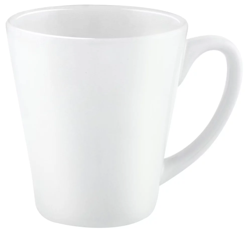 Small Cafe 12oz white mug