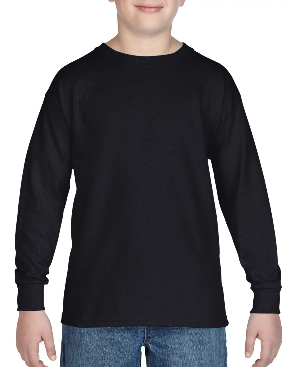 T-shirt à manches longues pour jeunes en coton épais Gildan®.