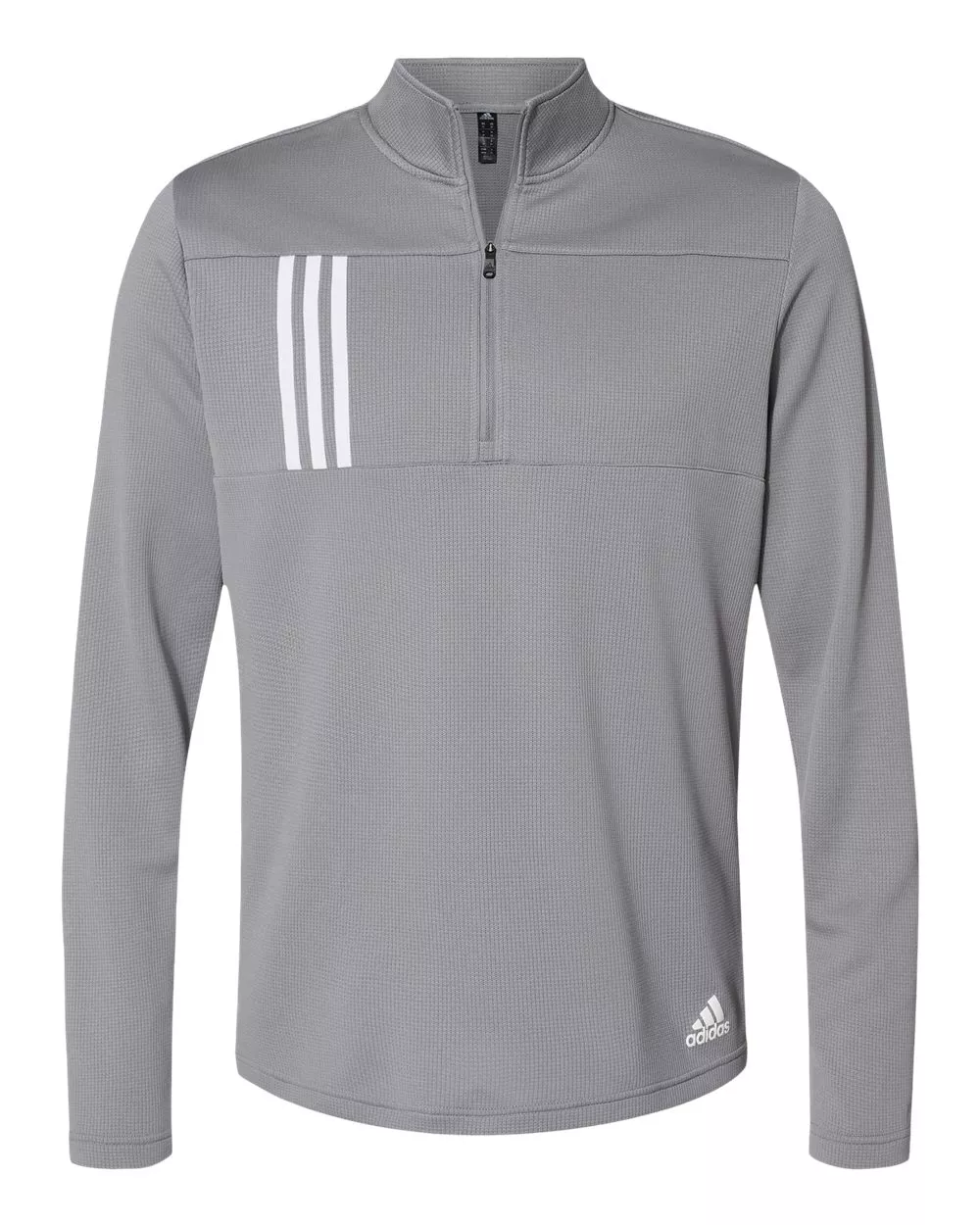 Adidas - 3-Stripes Double Knit Quarter-Zip Pullover
