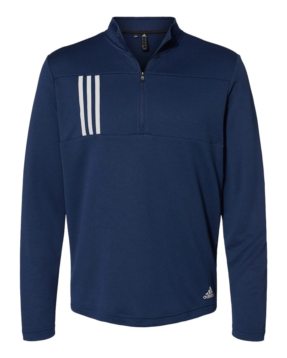 Adidas - 3-Stripes Double Knit Quarter-Zip Pullover