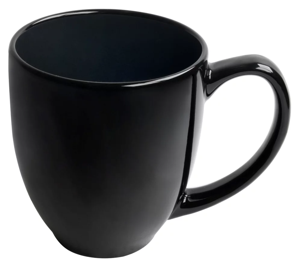 Mug noir de 16 oz du Bistro - Gravé
