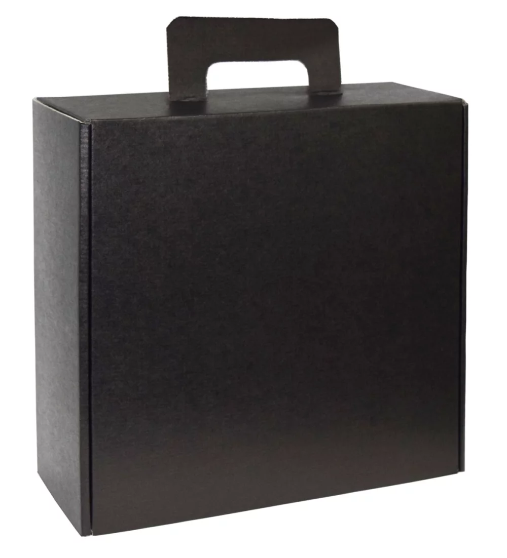 ~ Ensemble de 4 tasses Bistro 16 oz bicolores noir/bleu ciel dans une boîte cadeau Raven