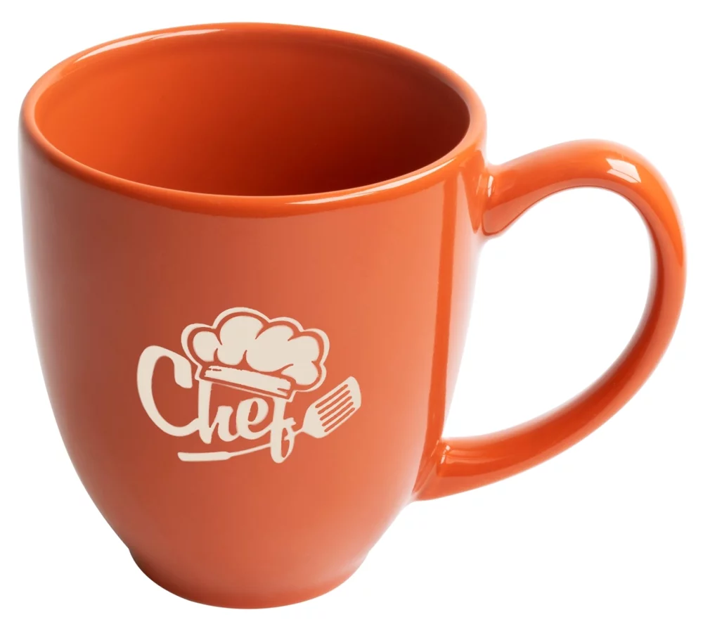 Bistro 16oz burnt orange mug - Etched