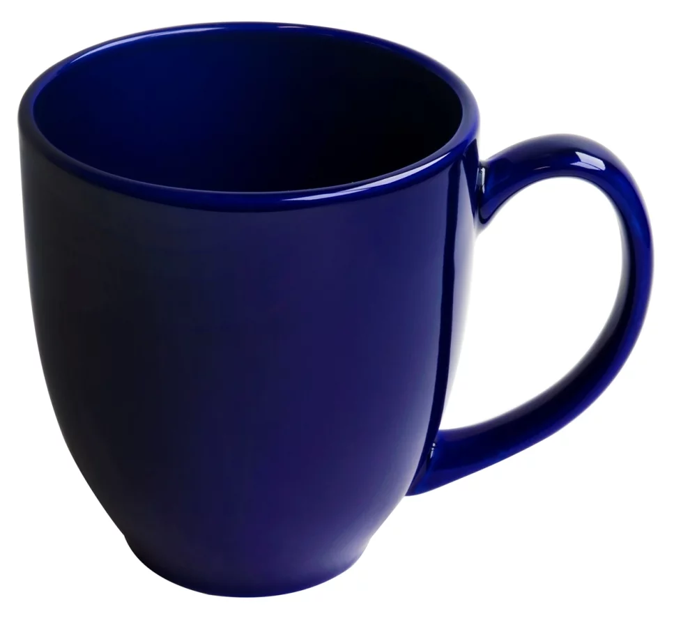 Tasse en céramique cobalt de 16 oz pour bistro économique