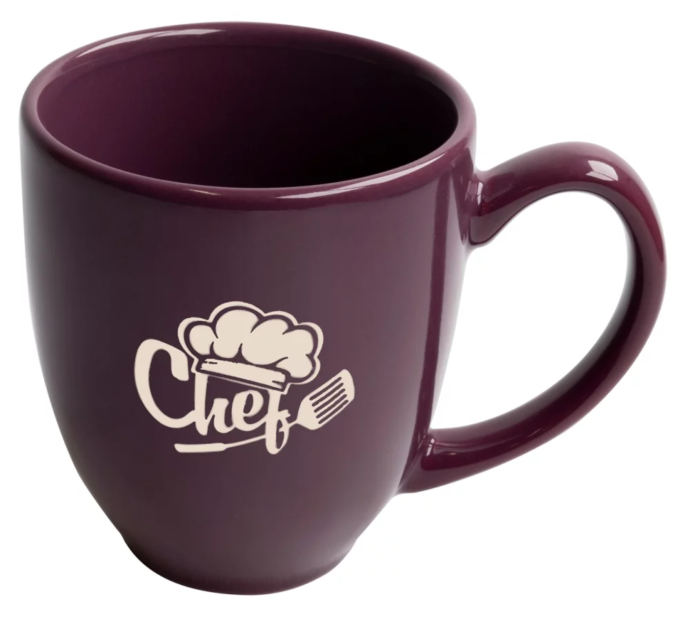 Mug violet de 16 oz du Bistro - Gravé
