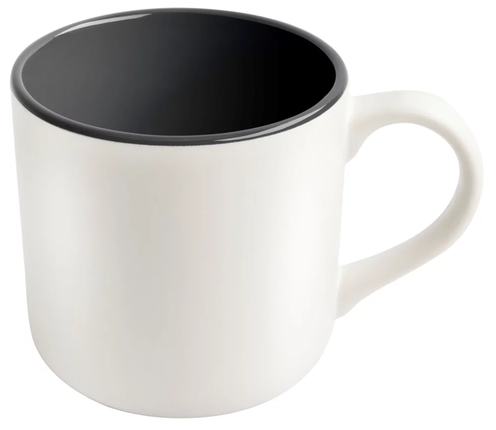Mug Angora 14oz bicolore blanc/gris dans une boîte cadeau Ripple