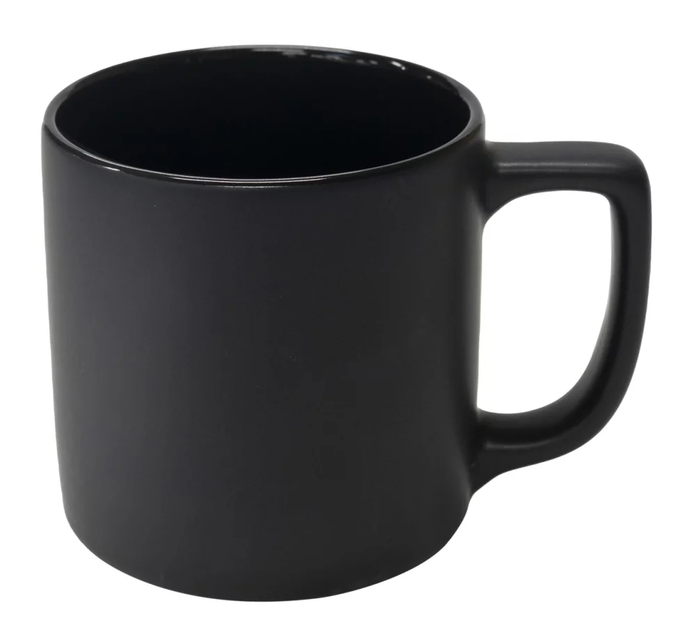 Mug en céramique mat bicolore Arcadian 16 oz noir/noir dans une boîte Ripple