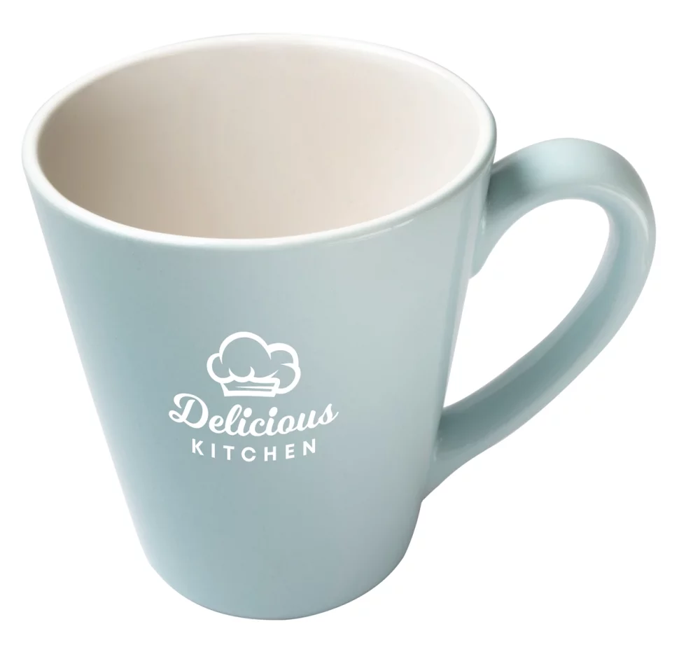 *~ Dezine Colour Series 16oz 2tone pastel blue/white mug (no gift box)