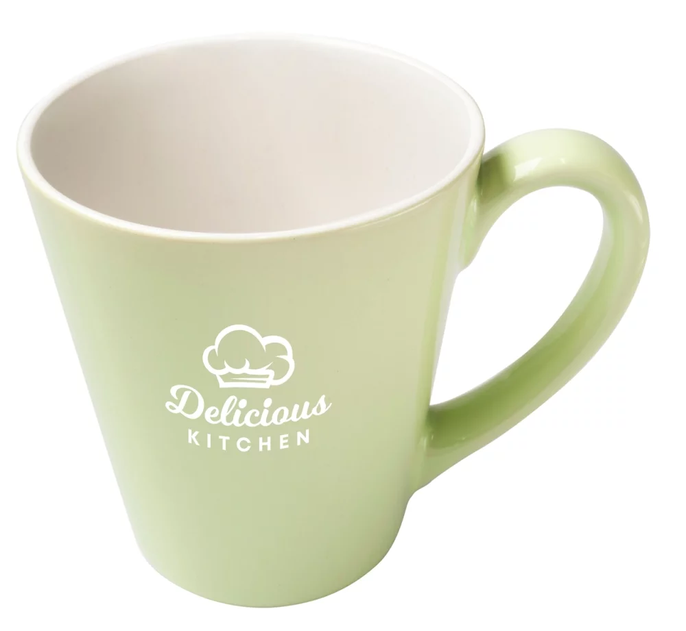 *~ Dezine Colour Series 16oz 2tone pastel green/white mug (no gift box)