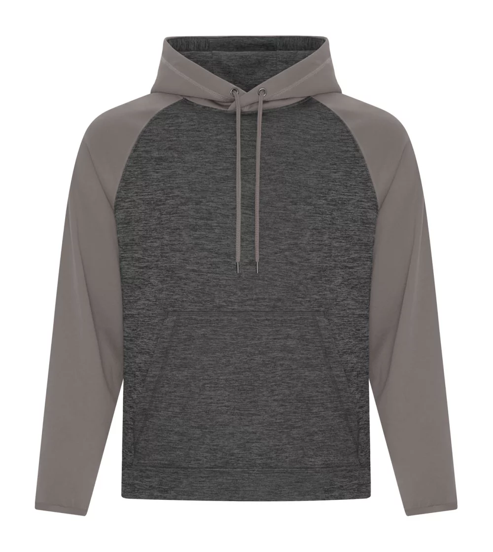 Sweat à capuche bicolore en molleton chiné dynamique ATC™