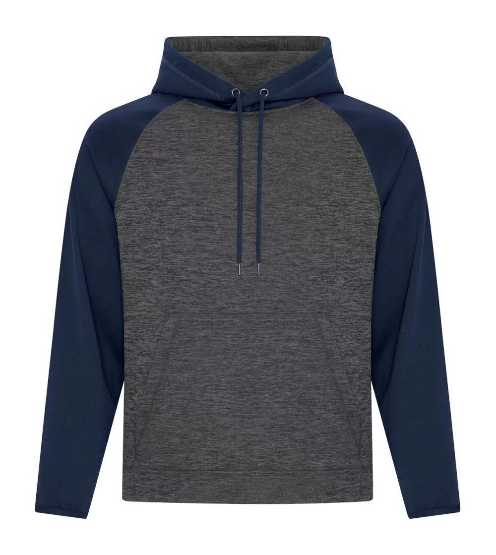 Sweat à capuche bicolore en molleton chiné dynamique ATC™