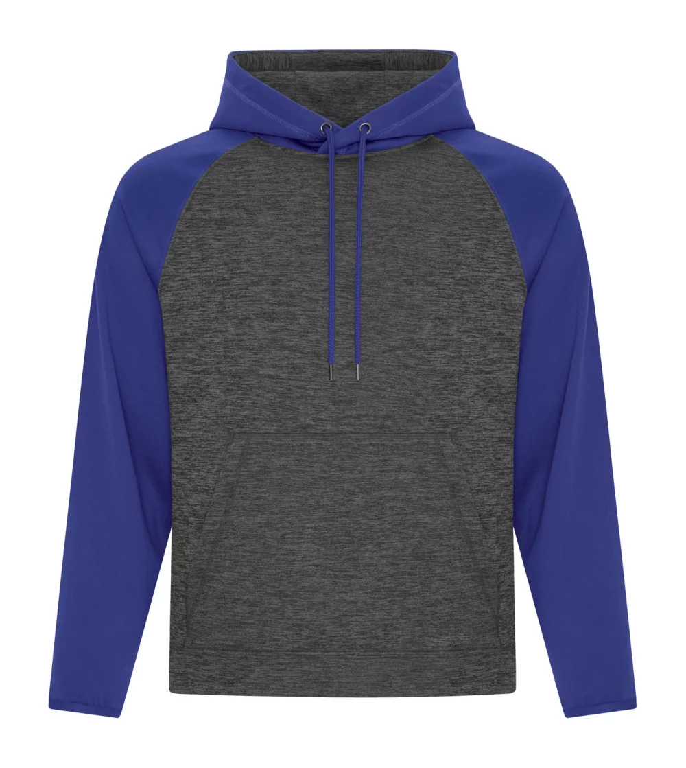 Sweat à capuche bicolore en molleton chiné dynamique ATC™