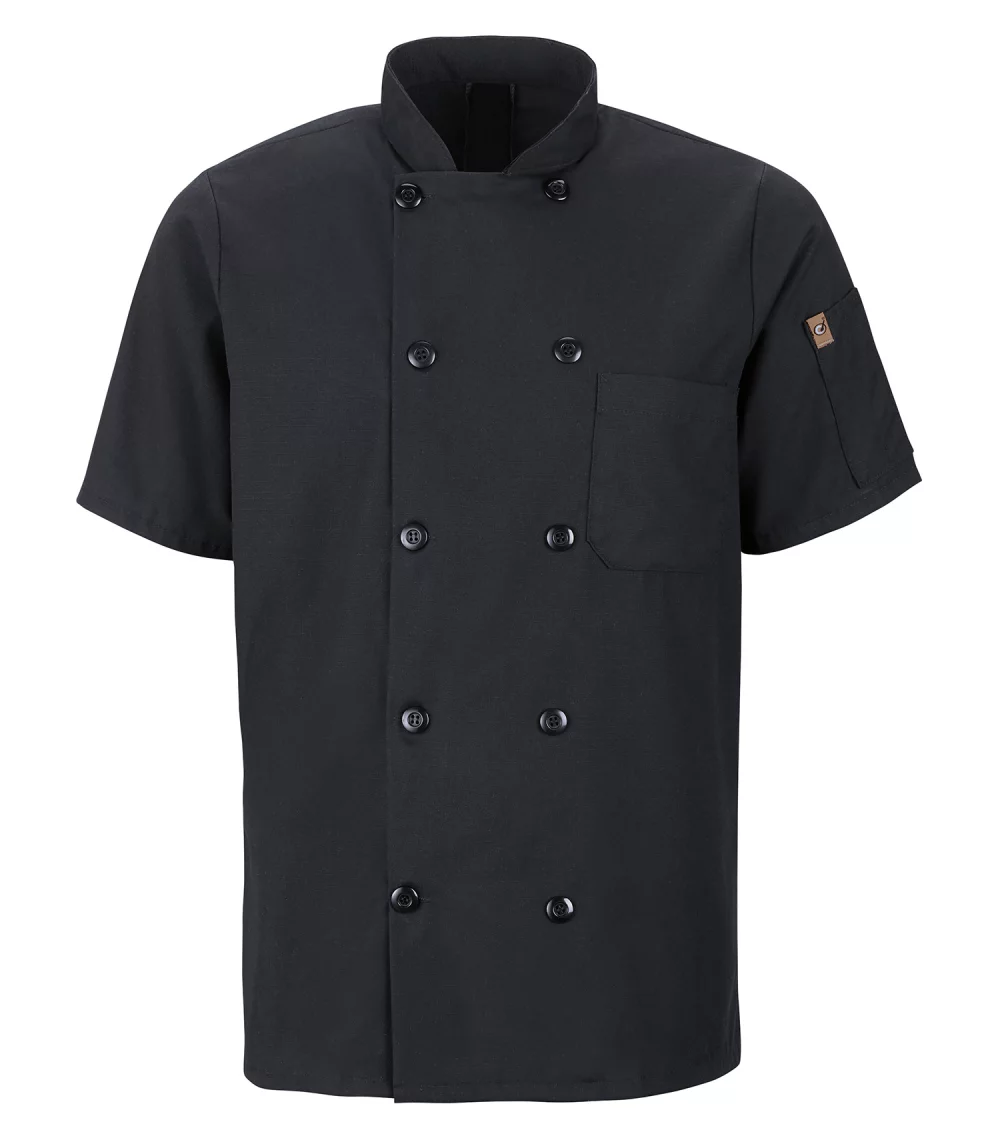 Red Kap® Chef Designs® Short Sleeve Chef Coat With Oilblok + Mimix™