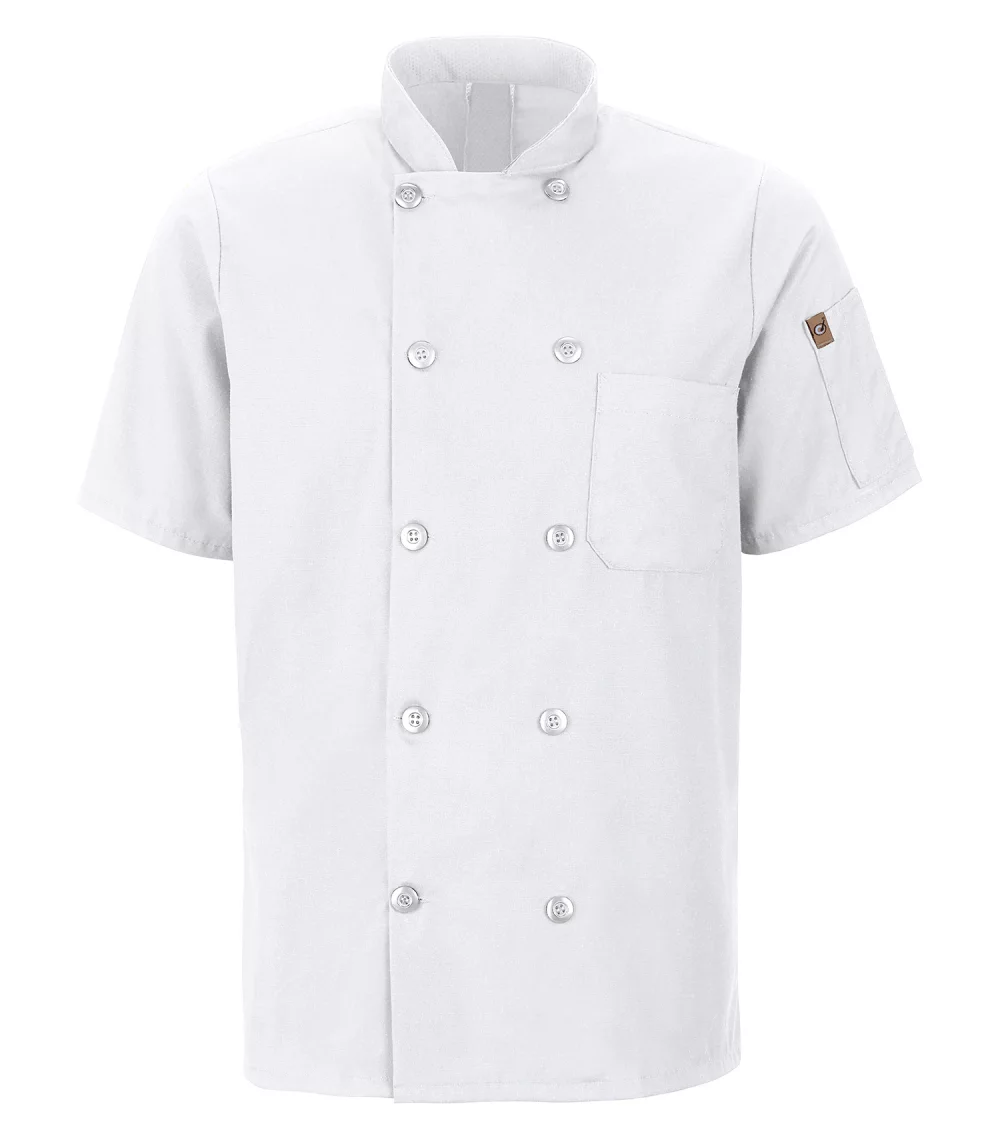 Veste de chef à manches courtes Red Kap® Chef Designs® avec Oilblok + Mimix™