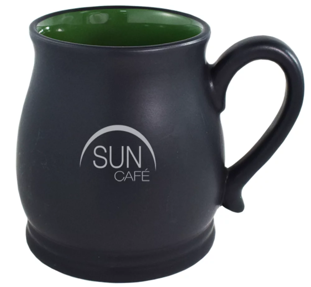 Tasse Oslo 16oz bicolore noir/vert dans une boîte cadeau Ripple