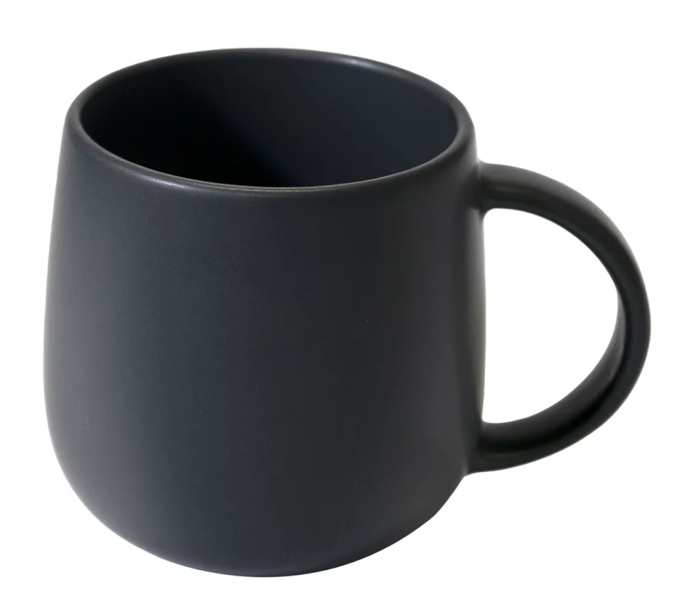 Berkeley 18oz matte black ceramic mug in Ripple box