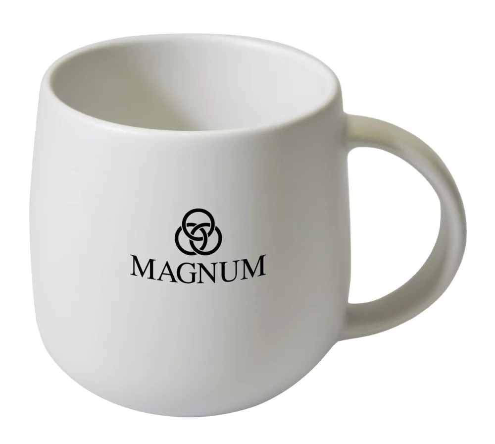 Berkeley 18oz matte white ceramic mug in Ripple box