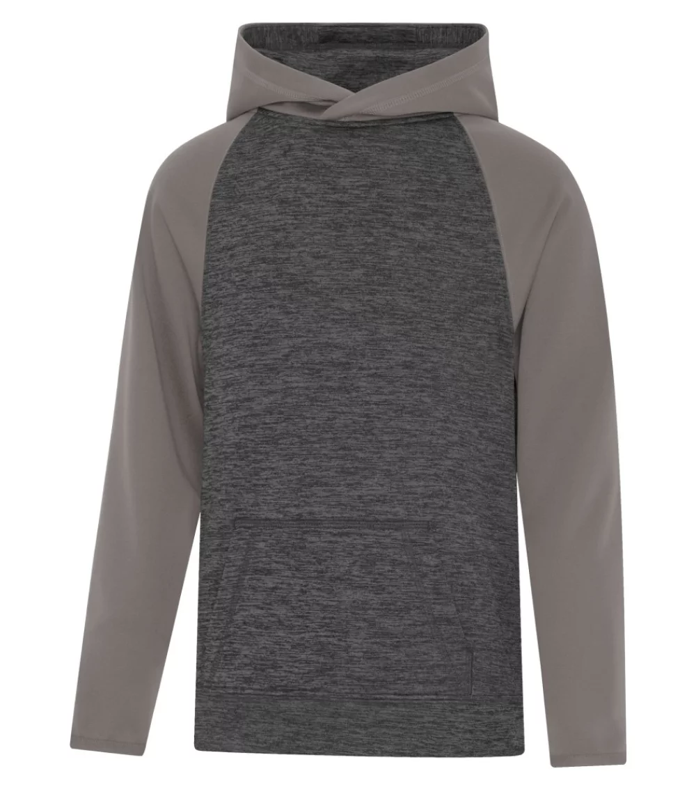ATC™ Dynamic Heather Fleece Two Tone Hooded Youth Sweatshirt