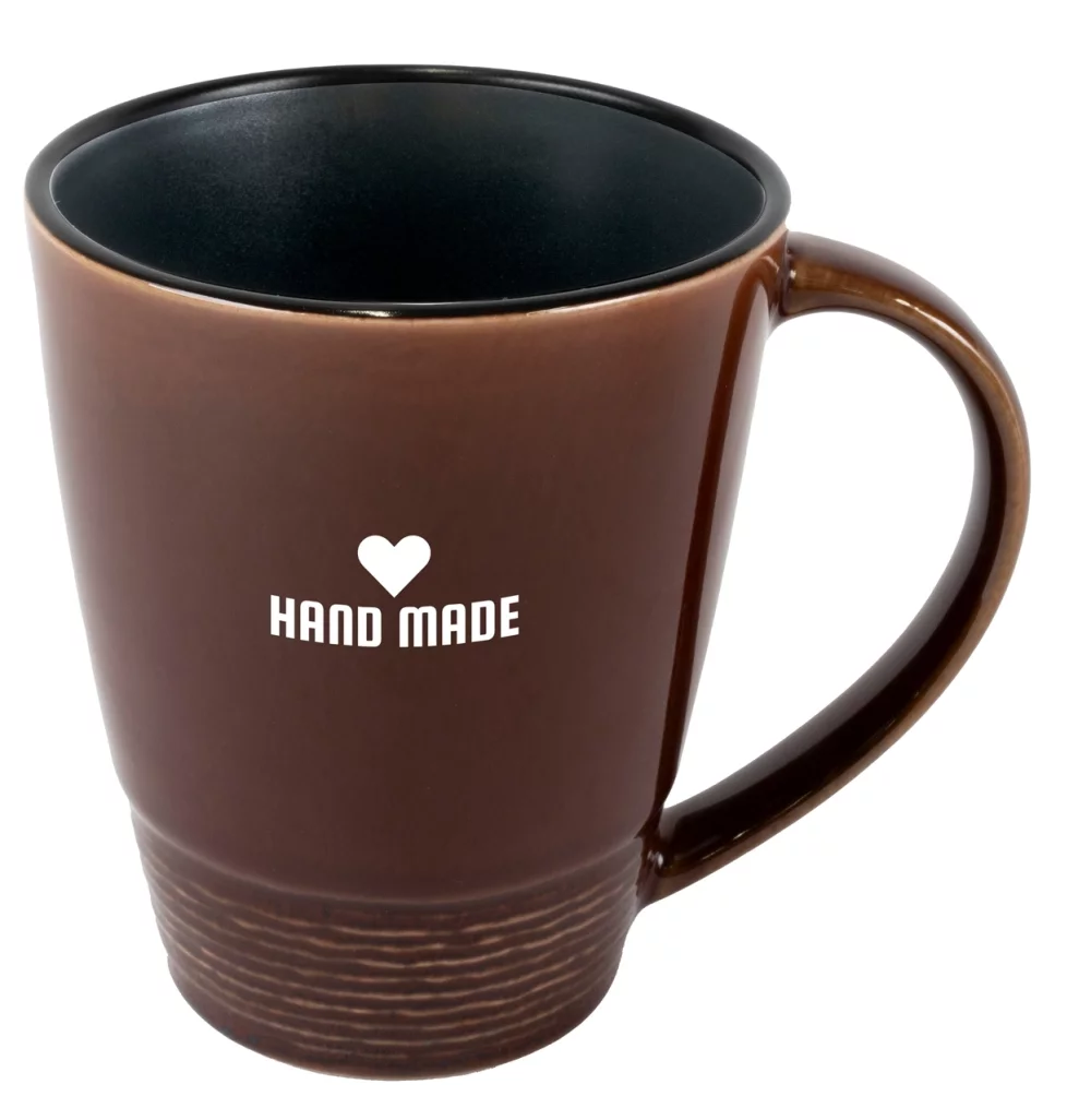 Chambray 14oz 2tone brown/black mug