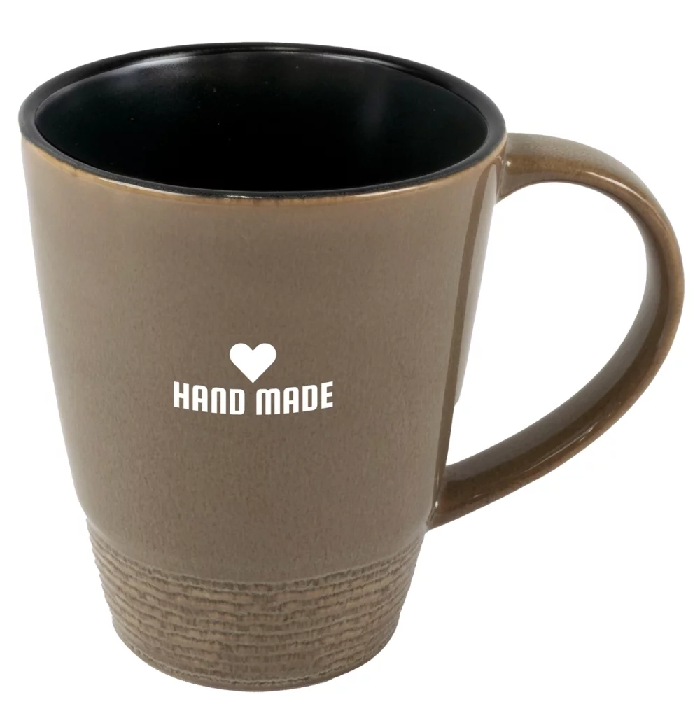 Chambray 14oz 2tone mocha/black mug