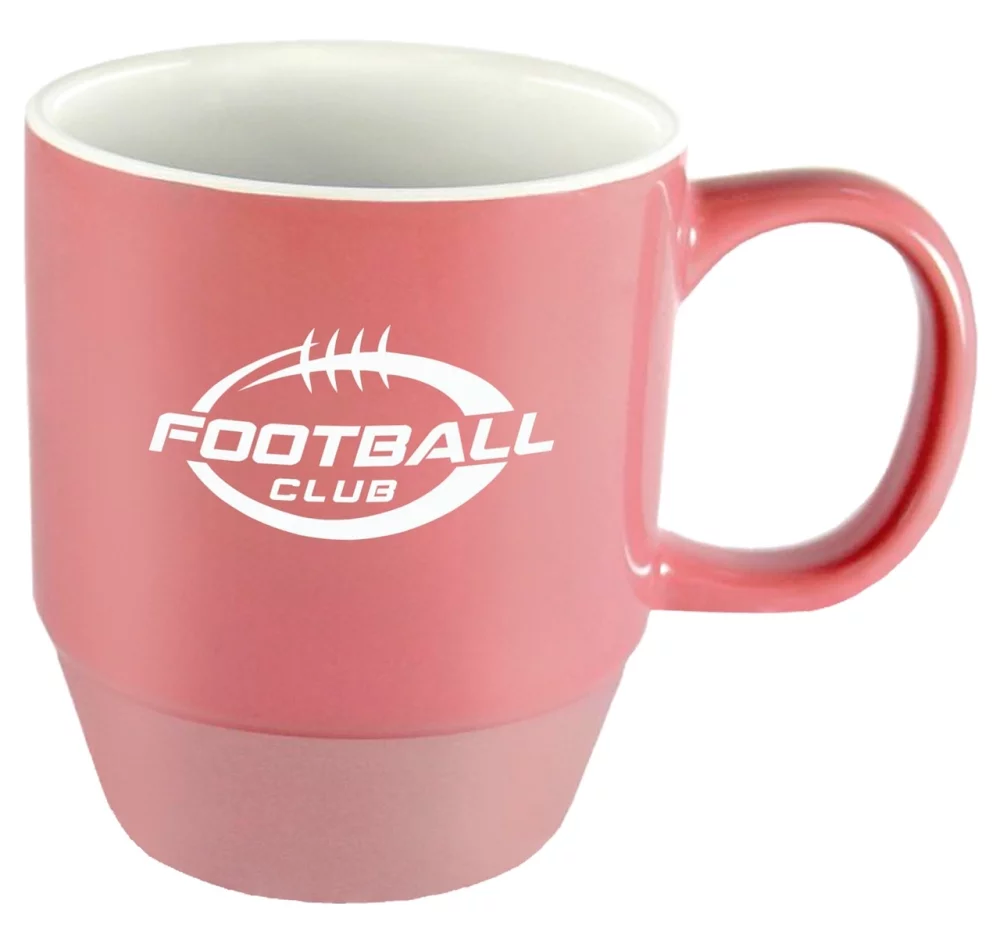 ** Saigon pink/metallic bottom/white interior 11oz ceramic mug