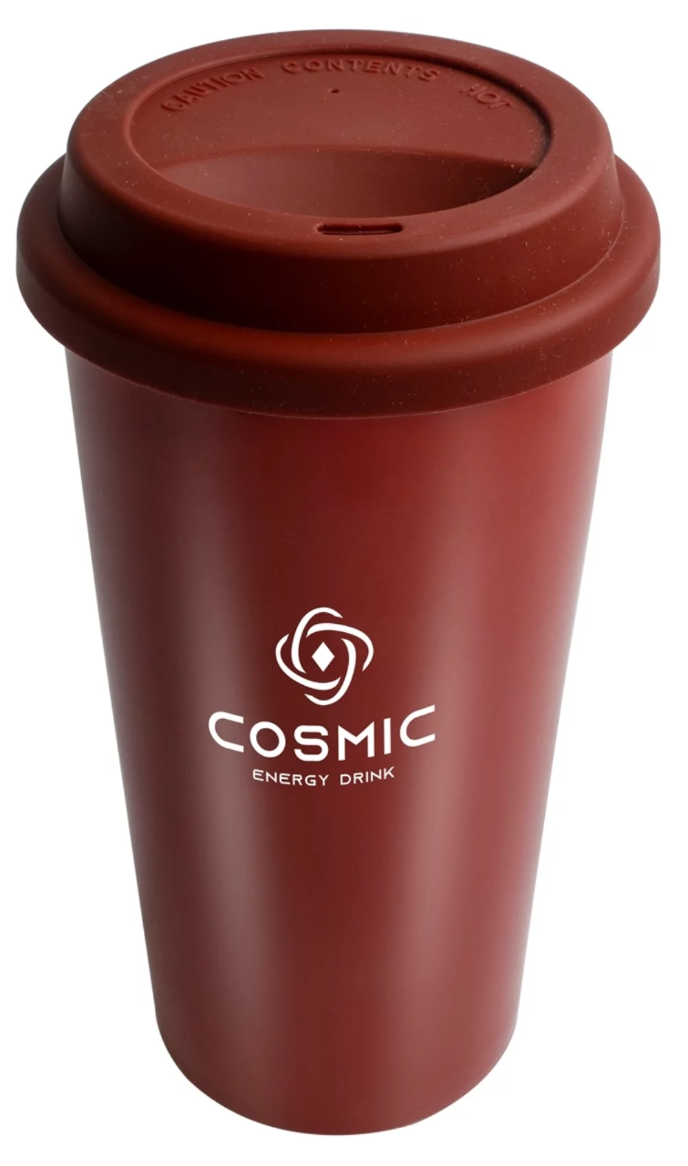 Tasse à double paroi brillante Cape Breton 12 oz, bicolore bourgogne/blanc