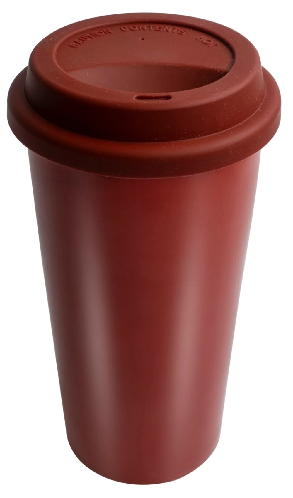 Tasse à double paroi brillante Cape Breton 12 oz, bicolore bourgogne/blanc