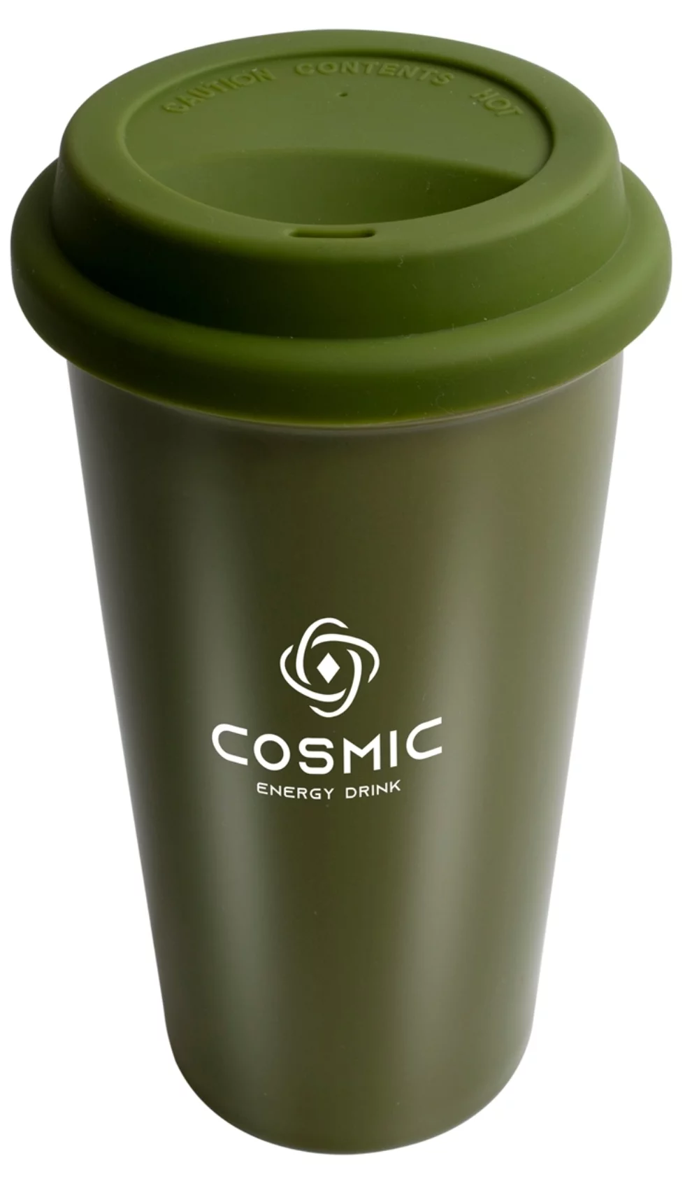 Cape Breton 12oz 2tone green/white glossy double wall tumbler