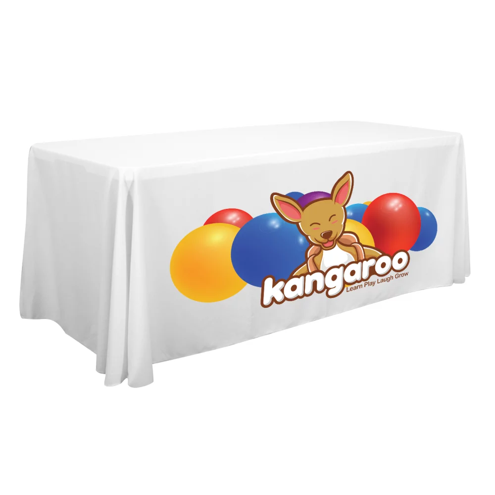 Jeté de table standard de 6' (pleine couleur sur le devant uniquement)