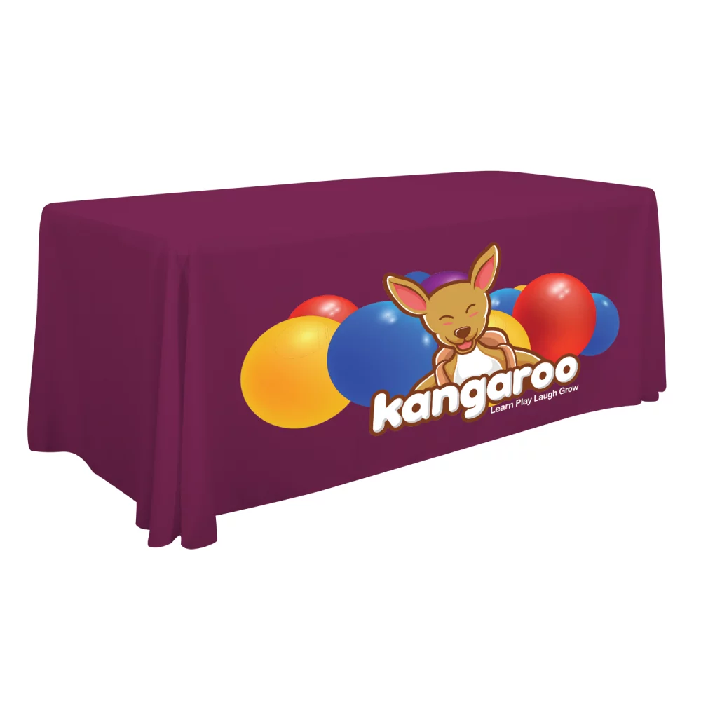 Jeté de table standard de 6' (pleine couleur sur le devant uniquement)