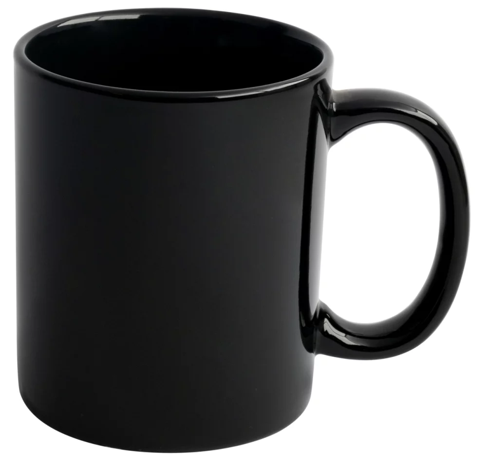 Tasse noire de 11 oz de qualité premium