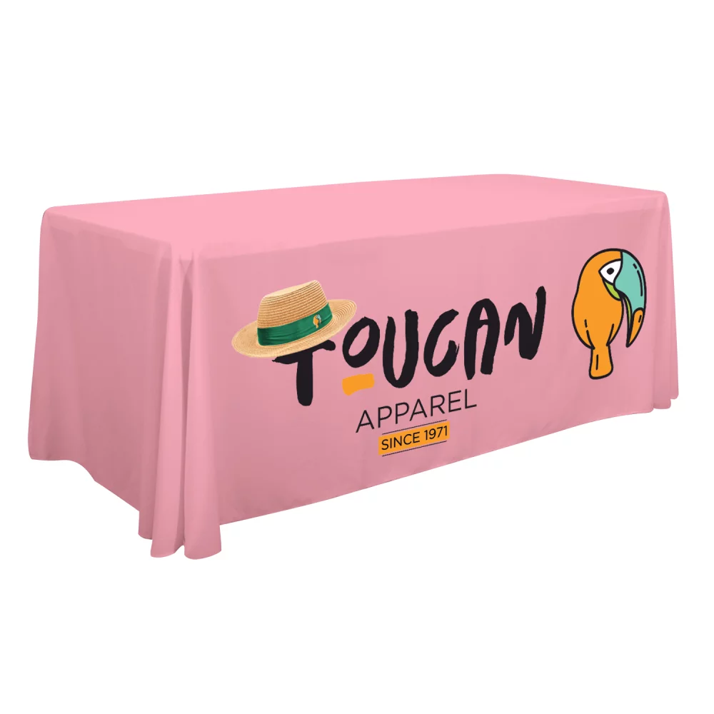 Jeté de table économique de 6' (impression couleur pleine sur le devant uniquement)