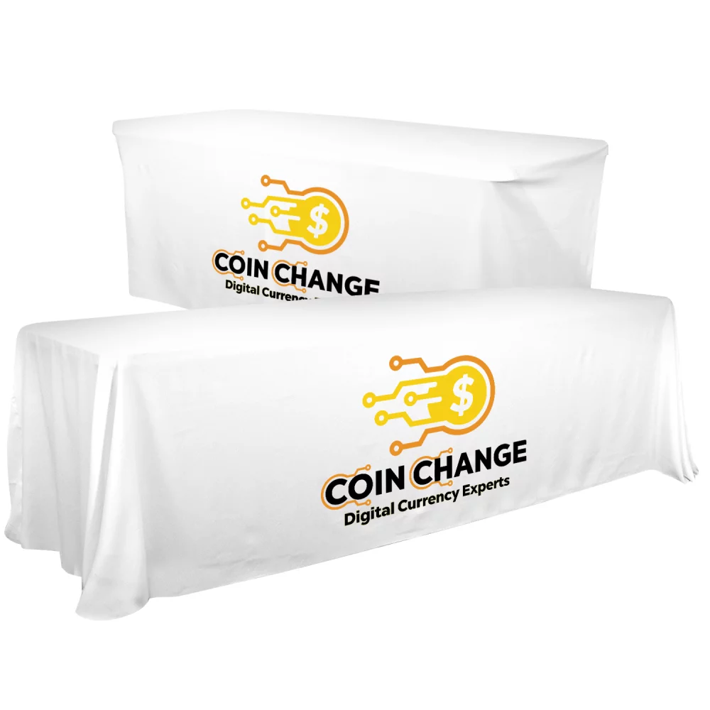 Jeté de table convertible 6'/8' (pleine couleur sur le devant uniquement)