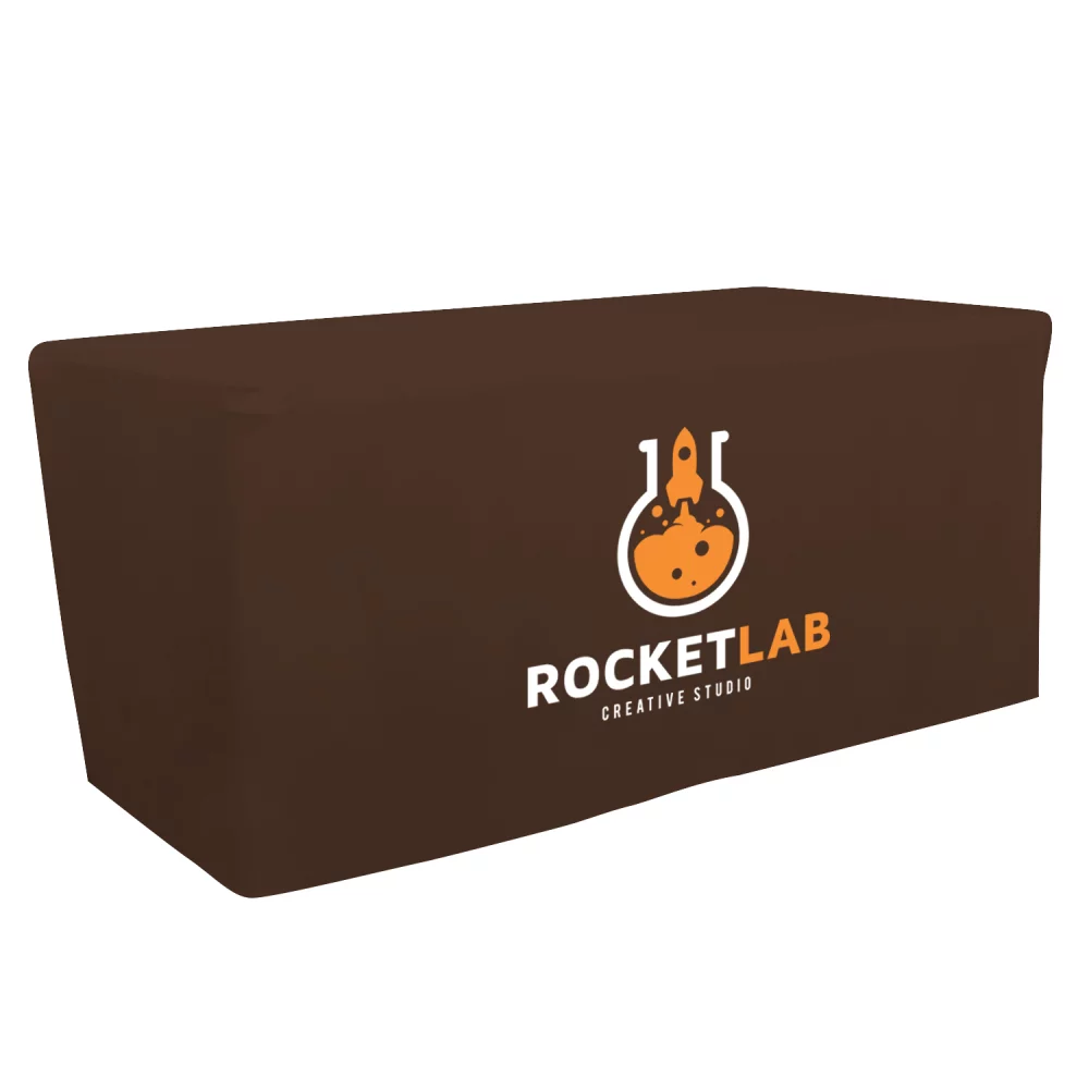 Jeté de table ajusté de 6' (pleine couleur sur le devant uniquement)