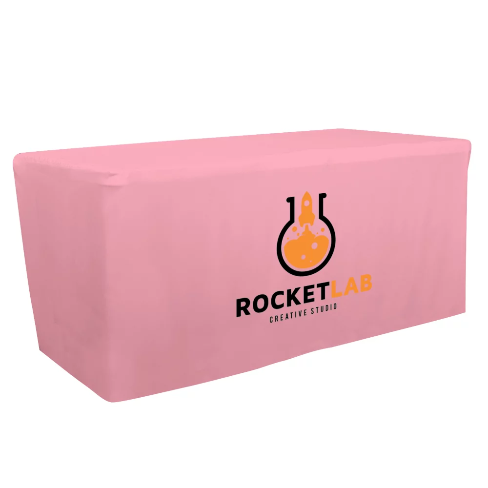 Jeté de table ajusté de 6' (pleine couleur sur le devant uniquement)