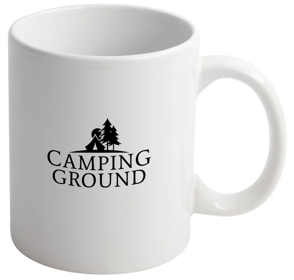 Mug blanc de 11 oz avec anse en forme de C, mélange maison.