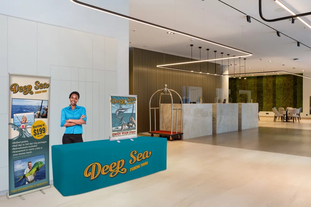 24" Economy Tabletop Retractor Kit (No-Curl Hybrid Media)