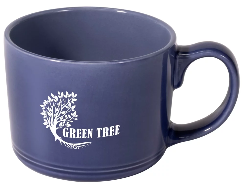 Tasse bleue marine Nina de 12 oz dans une boîte cadeau Ripple