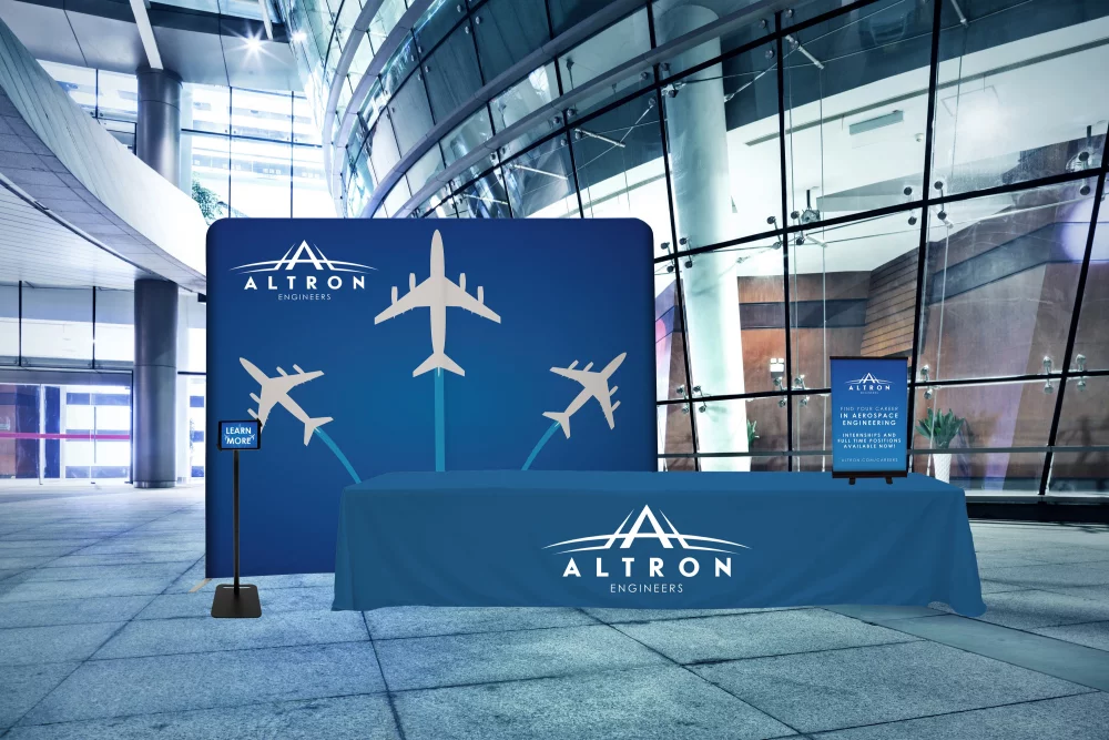 Jeté de table économique de 12' (pleine couleur sur le devant uniquement)